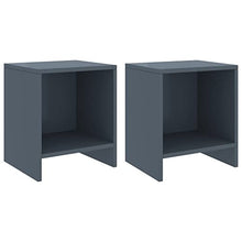 vidaXL Comodini 2 pz Grigio Chiaro 35x30x40 cm in Pino Massello