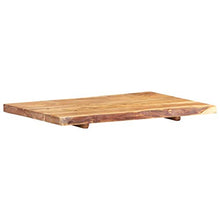 FAMIROSA Piano per Lavabo Bagno in Massello di Acacia 80x55x3,8 cm
