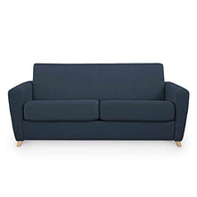 Deco In Paris - Divano convertibile scandinavo a 3 posti in tessuto denim con apertura Express Tobias