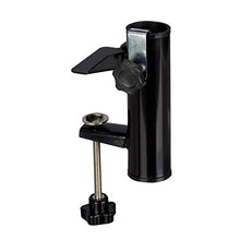 Relaxdays Base per Ombrellone per Ringhiere Rettangolari, Ampiezza 19-38 mm, Supporto in Acciaio, H: 15,5 cm, nero