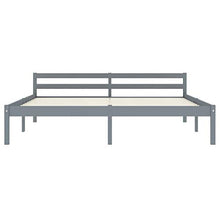 BIGTO - Struttura per letto in legno di pino massiccio, per camera da letto, colore: grigio, 180 x 200 cm