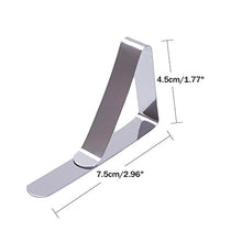Shineus - Fermatovaglia in acciaio inox, con clip, per tovaglia da giardino, 24 pezzi