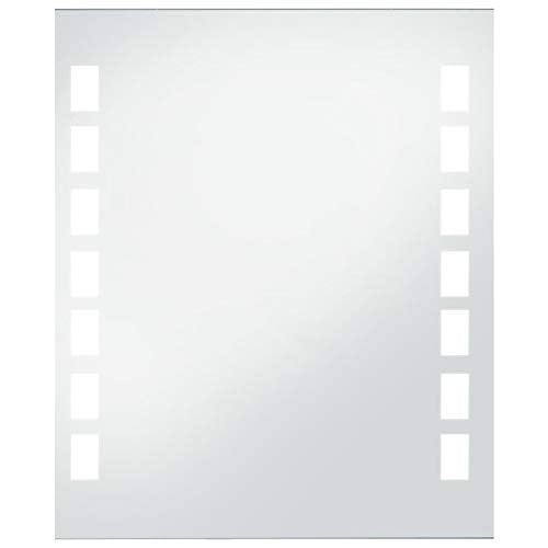 Tidyard Specchio da Parete Rettangolare a LED per Bagno 50x60 cm,Specchio a Muro Bagno,Specchio da Bagno,Specchio Bagno Parete,Specchio da Parete con Luce LED 50x60 cm