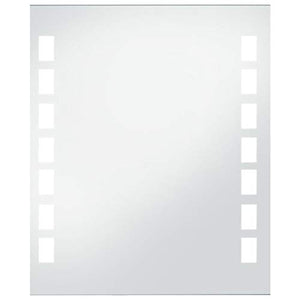 Tidyard Specchio da Parete Rettangolare a LED per Bagno 50x60 cm,Specchio a Muro Bagno,Specchio da Bagno,Specchio Bagno Parete,Specchio da Parete con Luce LED 50x60 cm