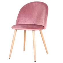EGOONM Set di 2/4 Sedie da Pranzo in Velluto,Morbidi Cuscini in Velluto Seduta e Schienale con Gambe in Metallo Sedie da Cucina per Sala da Pranzo e Soggiorno (Rosa-4)
