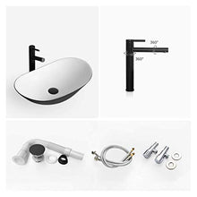 ASDUU Lavabo, Ceramica, Curva Bianco e Nero sopra Il lavandino del lavandino del Bagno (Dimensione: C)