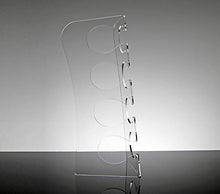 Slato Portabottiglie Porta Bottiglie da Vino da banco Design Moderno in plexiglass Trasparente Topazio per 4 Bottiglie