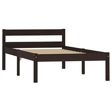 FAMIROSA Giroletto con 2 Cassetti Marrone Scuro Legno di Pino 100x200 cm-0607