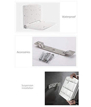 LLQM Sgabello Doccia Pieghevole per Bagno, Sedia a Muro e Sgabello a Muro, Sgabello per WC Antiscivolo, Sgabello per Cambio Scarpe