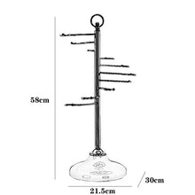 MHBGX Cremagliera Del Vino, Display Della Tazza Di Vetro Decorazione Goblet Hanger Home Due Colori 21.5 X 30 X 58 cm,Argento