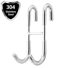 QWORK Ganci Doccia , Gancio Doccia Per Cabina Doccia , Gancio Appendi Asciugamano Per Porta Doccia , Ganci Bagno Per Parete Doccia , 2 Pezzi , Acciaio Inossidabile 304