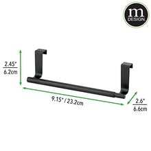 mDesign Barra Portasciugamani da Armadietto Espandibile per Cucina - Nero Opaco - Confezione da 2
