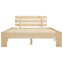 BIGTO - Struttura per letto in legno di pino massiccio, per camera da letto, stile C, 120 x 200 cm, colore: Naturale