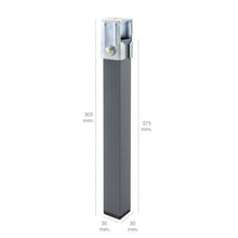 Set di gambe quadrate per letto (4 unità), tubo da 30 x 30 mm. Per giroletto da 30x30 mm.