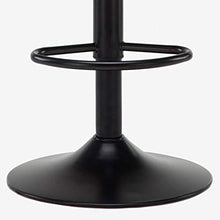 Sgabello da bar in ecopelle regolabile in altezza con base cromata e base in metallo cromato, sgabello da bar in metallo nero con rotazione a 360°