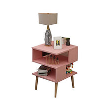 Zhicaikeji Comodino della Camera da Letto Tavolo da Comodino Semplice Irregolare in Legno Tinta Unita (Color : Pink)