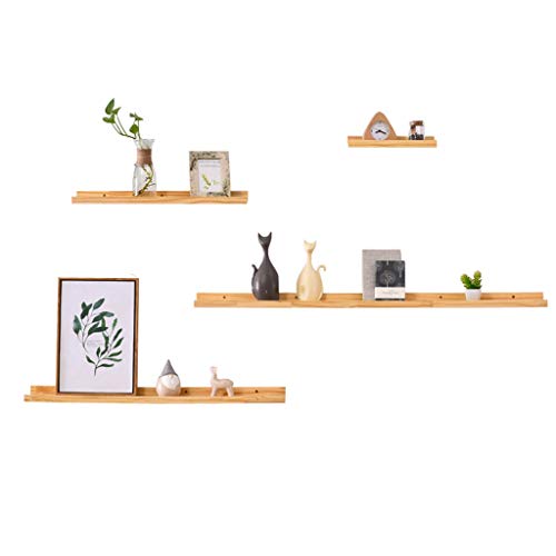 LYM &ripiano di stoccaggio Scaffale di Parete divisoria in Legno massello, Soggiorno TV Sfondo Decorazione della Parete Scaffali a Parete Libreria Scaffale di Finitura