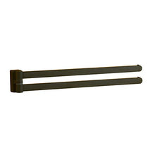 LIskybird Parete Portasciugamani Doppia Barra Porta Asciugamani da Bagno di Asciugamano Titolare 2 Bracci Incernierato Asta di Montaggio A Parete per Asciugamani, Acciaio Inossidabile,Nero,2 PCS