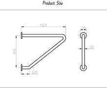 Maniglioni da Bagno Handicap Grab Bar, Chrome Sicurezza ferroviaria Bagno Vasca igienici Supporto Maniglia Anziani Bambini Disabili Assist Grip Accessori da Bagno