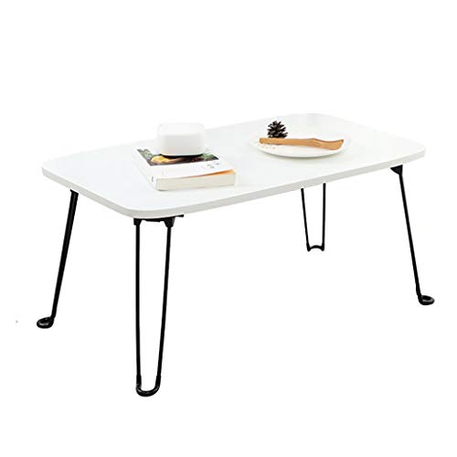 SH-tables Tavolo Pieghevole, Tavolo da Computer, Tavolo da Pranzo, Tavolino, Tavolo da Studio, Tavolo da Picnic Portatile, per Casa, Dormitorio, All'aperto, Bianco (Size : 60×40×33cm)