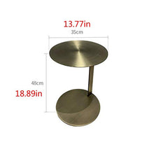 Jcnfa-Tavoli Tavolo Finale C, tavolino in Metallo in Acciaio Inox Spazzolato (Color : Gold, Size : 13.77 * 13.77 * 18.89in)