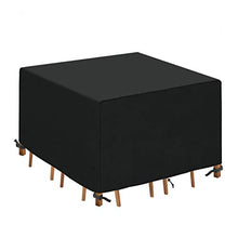 HEIMUNI Copertura per Mobili da Esterno Quadrato Telo Copri Tavolo Quadrato Sedie Resistente allo Strappo Impermeabile Copritavolo Giardino (135 x 135 x 75cm)