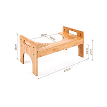 Sgabello per WC, in bambù, regolabile in altezza, contro emorroidi, ostruzioni, flatulenza (persone anziane, bambini, gravidanza), 45,5 cm x 28 cm x 24,5 cm
