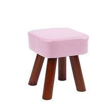 Tuqia Mobili PU Tessuto Sedia, Legno Solido Sgabello Gamba della Sedia Child Seat Tavolino sgabelli Bassi, 28 * 28 * 27 Centimetri / 28 * 28 * 34 Centimetri Casa Arredamento