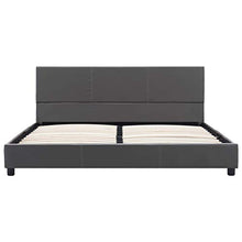 Tidyard Struttura Letto Singolo in Ecopelle Grigio con Doghe 120x200 cm,Telaio Letto Giroletto Singolo in Ecopelle,Letto con Doghe,Letto Una Piazza e Mezza 120x200 cm