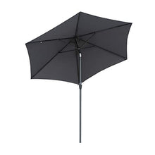 Sekey® Ombrellone in Ombrello Parasole da Esterno da Giardino Ø 270 cm Protezione Solare UV50+ Grigio Scuro