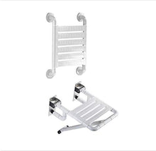 Bath Chair Bagno Schienale Sgabello Parete Doccia Toilet Seat Bath Chair Parete Bagno disabili Sgabello Sicurezza (Color : White)