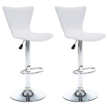 vidaXL 2X Sgabelli Girevoli da Bar Similpelle Bianchi Regolabili Sedie Cucina