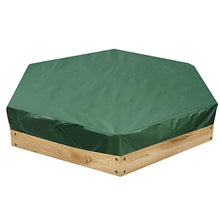 Copertura per sabbiera con coulisse Copertura per piscina con sabbia esagonale Oxford impermeabile antipolvere Copertura per piscina verde per piscina per giardino esterno