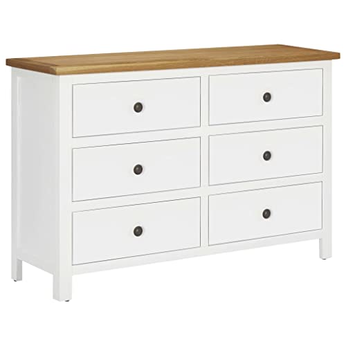 Cassettiera 105x33,5x73 cm in Legno Massello di Rovere