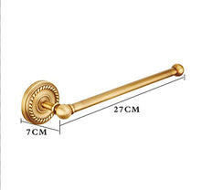 Hetick Porta Asciugamani da Bagno, Ottone Antico Piccolo Ripiano Bagno Portasciugamani in Ottone Portasciugamani Accessori Doccia per Bagno Cucina Bar Casa (32 Cm di Lunghezza)