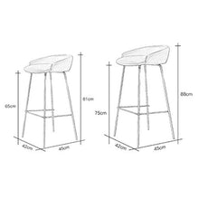 GYPPG Elegante Casa Dcor Colazione Casual Sgabello Bar Seggiolone Colazione per bancone/Cucina/Pub Sgabello Sedile Senza braccioli Base in Metallo Design Moderno