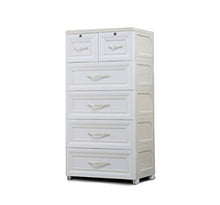 ZAT Cassetto di stoccaggio in Stile Europeo Armadio Grande di plastica for Bambini Armadio di stoccaggio Camera da Letto Soggiorno Cassettone (Color : White)