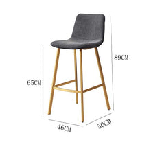 ZINIUKEJI Sgabelli da Bar Sedia da Pranzo con Cuscino in Tessuto di Lino, da Applicare a Sala da Pranzo/bancone/Bar per Il Tempo Libero/Negozio di Dolci (65 / 75cm