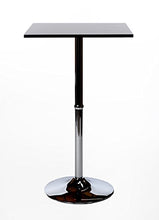 Mendler Tavolo Bar Bistro Stile Elegante Struttura in Alluminio Superficie in Legno Nero