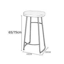 ZEH Sedia da Pranzo, Sedia, Sedia, seggiolone, seggiolone, Sgabello Bar Sgabello Schienale poggiapiedi contatore bistrot Colazione Pub Cafe Cucina Altezza Meta FACAI (Color : 1, Size : 75Cm)