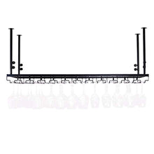 YWYW Portabottiglie Portabicchiere da Vino Portabicchieri da Champagne Portabicchiere Portabottiglie da Appendere in Ferro battuto Europeo (Nero) (Dimensioni: 120 * 35 cm)