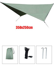 Amaca da Campeggio con Zanzariera E Cinghie A Pioggia Tela E Cinghie Ad Albero 200KG capacità di Carico 290 X 140 Cm Nylon Double Hammock Leggero