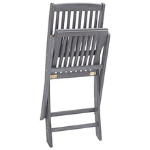 vidaXL Sedie da Giardino Pieghevoli 4pz con Cuscini in Massello Acacia