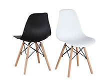 Injoy Life - Sedie da pranzo in stile retrò per cucina, soggiorno, sala da pranzo, 4 pezzi, colore: nero