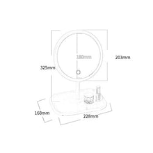 Specchio da trucco a LED con luce Desktop Desktop Vanity Specchio ricaricabile Specchio luce Xuan - vale la pena avere (Colore: A, Dimensioni: -)