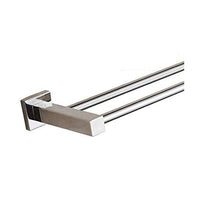 XIAJIA - Portasciugamani a barra doppia da 60 cm, in acciaio inox 304, impermeabile, con trattamento di lucidatura