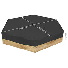 TAKE FANS Durevole Impermeabile Esagonale Bambini Sabbia Pit Copertura Protector Giardino Bagno Piscina Parasole, Nero 140x110x20cm