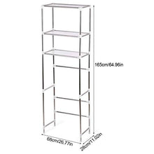 Scaffale per Bagno con 3 Ripiani,Scaffale per Lavatrice Salvaspazio Argento 668 x 28 x 165 cm