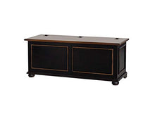 Homemania 1019_PF Cassapanca Acanto, Nero, Ciliegio in Legno, 120 x 42 x 50 cm
