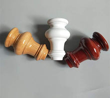 Piedi da cucina a forma di zucca in legno massiccio, per comodini da cucina, per comò divano o poltrona, ottomani, confezione da 4 (colore di legno, dimensioni: 8 cm)